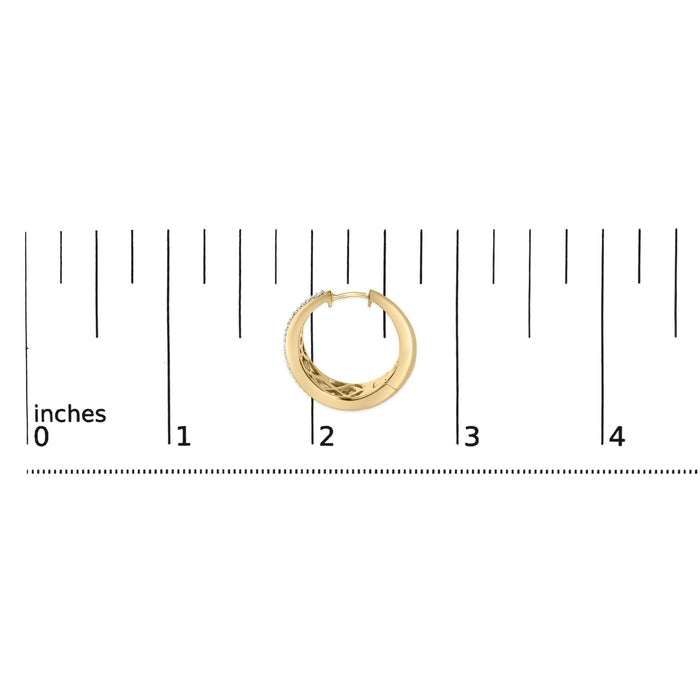 Diamond Accent Bold Hoop Earrings in Gold Vermeil, photo 5