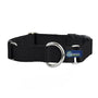 Collar martingala con hebilla para perro de nailon negro, 5/8 pulg. y 1 pulg. de ancho, foto 1