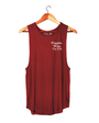 Puppies Wine & I'm Fine 2.0 Women's Sleeveless Tank in wine