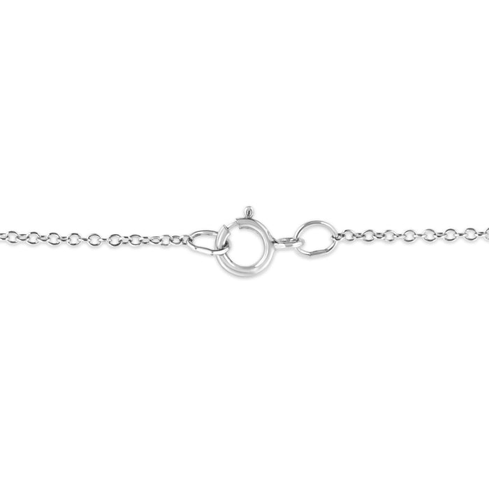 Collar con colgante con emblema de corazón y detalle de diamante de garras en plata de ley, foto 5