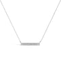 Diamond Accent Milgrain Bar Pendant Necklace in Sterling Silver, photo 1