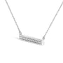 Diamond Accent Milgrain Bar Pendant Necklace in Sterling Silver, photo 4