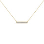 Diamond Accent Bar Pendant Necklace in Yellow Gold Vermeil, photo 1