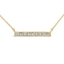 Diamond Accent Bar Pendant Necklace in Yellow Gold Vermeil, photo 2