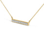 Diamond Accent Bar Pendant Necklace in Yellow Gold Vermeil, photo 4