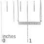Diamond Accent Milgrain Bar Pendant Necklace in Sterling Silver, photo 5