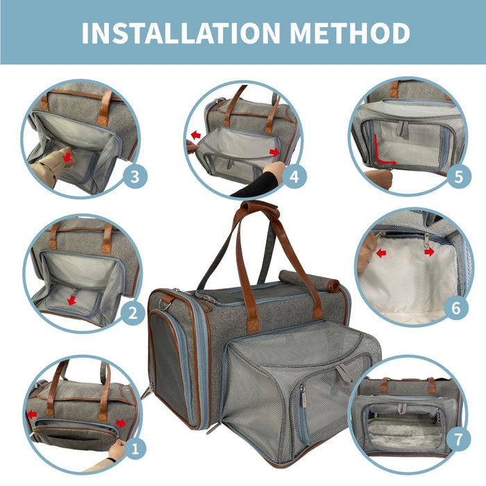 Gold Series Big Apple Double Expandable Pet Carrier, photo 10