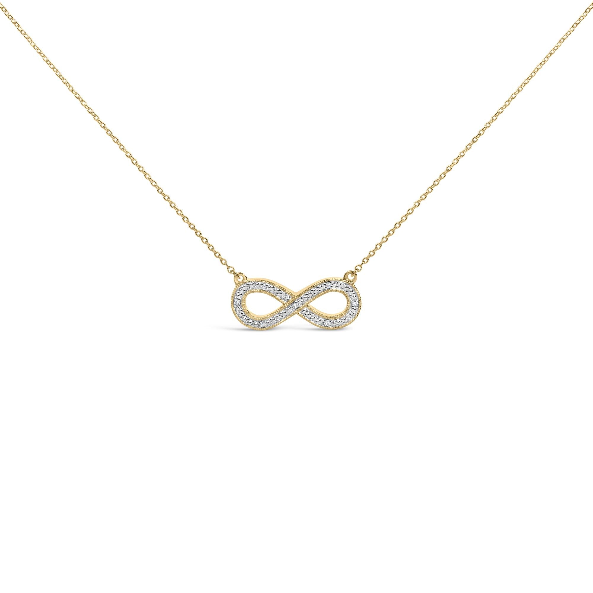 Diamond Accent Infinity Pendant Necklace in Gold Vermeil, photo 1