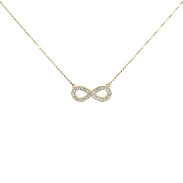 Diamond Accent Infinity Pendant Necklace in Gold Vermeil, photo 1