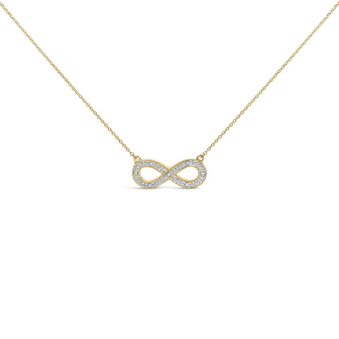 Diamond Accent Infinity Pendant Necklace in Gold Vermeil, photo 1