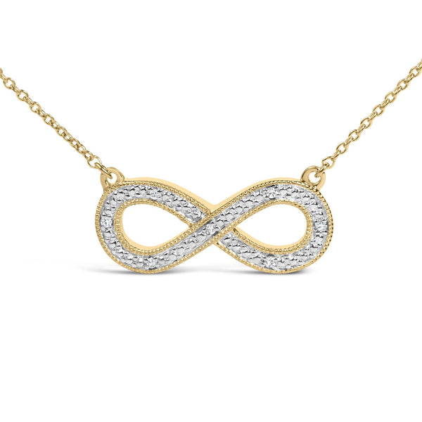 Diamond Accent Infinity Pendant Necklace in Gold Vermeil, photo 2