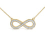 Diamond Accent Infinity Pendant Necklace in Gold Vermeil, photo 2