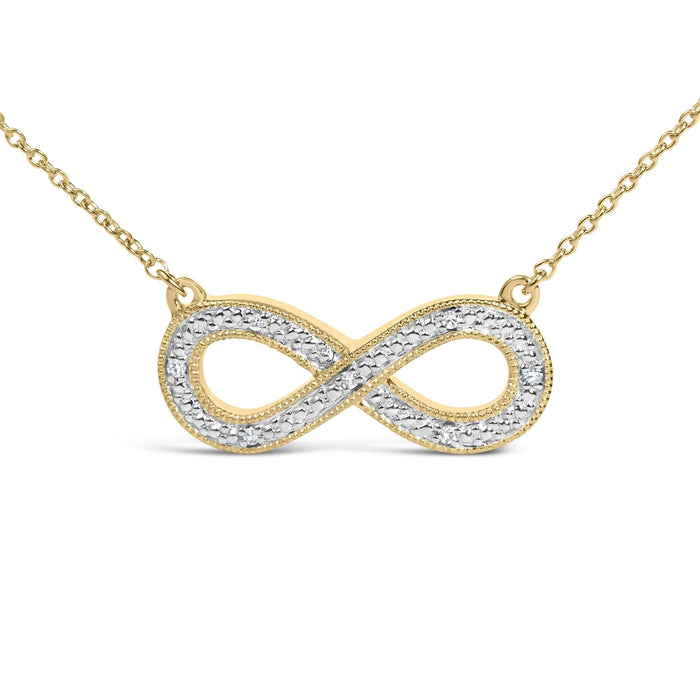 Diamond Accent Infinity Pendant Necklace in Gold Vermeil, photo 2