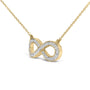 Diamond Accent Infinity Pendant Necklace in Gold Vermeil, photo 4