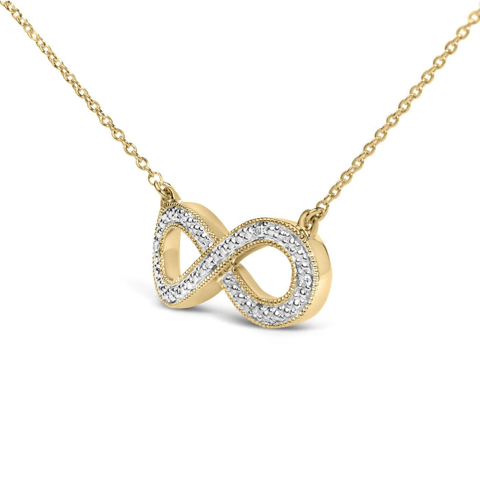 Diamond Accent Infinity Pendant Necklace in Gold Vermeil, photo 4