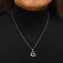 Double Heart Pendant Necklace with Diamond and 10K Rose Gold-Plated Accent in Sterling Silver, photo 3