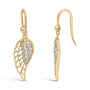 Diamond Accent Angel Wing Drop Earrings in Gold Vermeil, photo 4