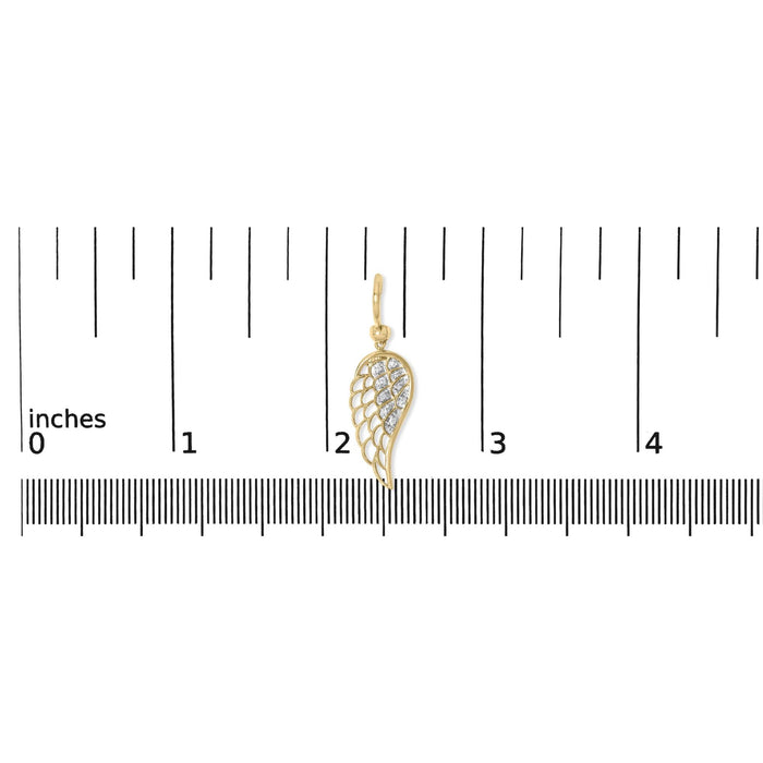 Diamond Accent Angel Wing Drop Earrings in Gold Vermeil, photo 5