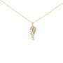 Diamond Accent Angel Wing Pendant Necklace in Gold Vermeil, photo 1