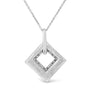 Collar con colgante en forma de cometa con detalle de diamante pavé en plata de ley, foto 1