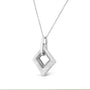 Collar con colgante en forma de cometa con detalle de diamante pavé en plata de ley, foto 4