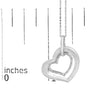 Collar con colgante de corazón con acabado mate y detalle de diamante en plata de ley, foto 5
