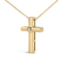 Diamond Accent Petite Rounded Cross Pendant Necklace in Gold Vermeil, photo 4