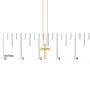 Diamond Accent Petite Rounded Cross Pendant Necklace in Gold Vermeil, photo 5