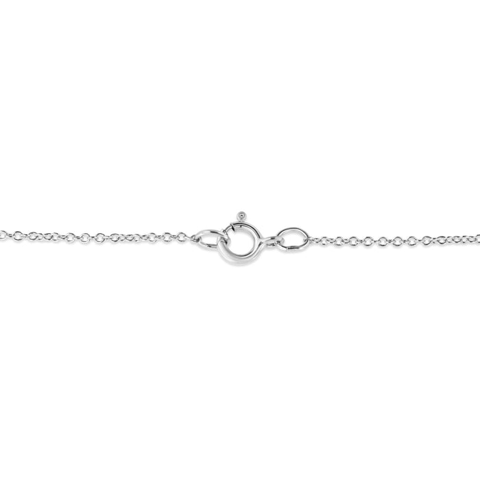 Prong-Set Diamond Accent Satin Finished Double Circle Pendant Necklace in Sterling Silver, photo 5