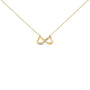 Collar con colgante de corazón infinito con detalle de diamante en vermeil de oro, foto 1