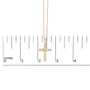 Diamond Accent Center Stripe Cross Pendant Necklace in Gold Vermeil, photo 5