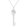 Diamond Accent Zodiac Key Pendant Necklace in Sterling Silver, photo 43