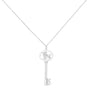 Diamond Accent Zodiac Key Pendant Necklace in Sterling Silver, photo 18