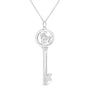 Diamond Accent Zodiac Key Pendant Necklace in Sterling Silver, photo 40