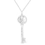 Diamond Accent Zodiac Key Pendant Necklace in Sterling Silver, photo 39