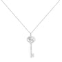 Diamond Accent Zodiac Key Pendant Necklace in Sterling Silver, photo 16