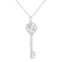 Diamond Accent Zodiac Key Pendant Necklace in Sterling Silver, photo 38