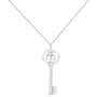 Diamond Accent Zodiac Key Pendant Necklace in Sterling Silver, photo 15