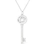 Diamond Accent Zodiac Key Pendant Necklace in Sterling Silver, photo 36