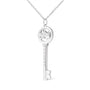 Diamond Accent Zodiac Key Pendant Necklace in Sterling Silver, photo 34