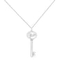 Diamond Accent Zodiac Key Pendant Necklace in Sterling Silver, photo 22