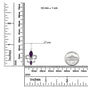 Marquise-Cut Amethyst and Diamond Accent Fleur De Lis Dangle Stud Earrings in Sterling Silver, photo 5