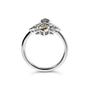 Black Onyx and Yellow Citrine Marquise and Diamond Accent Fleur De Lis Ring in Sterling Silver, photo 6