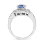 Diamond Accent and 8X6 mm Emerald-Cut Blue Topaz Ring in Sterling Silver, photo 6