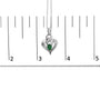6x4mm Pear Emerald and Diamond Accent Heart Pendant Necklace in Sterling Silver, photo 5