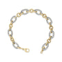 1/10 Ct. T.W. Diamond Oval Link Bracelet in Gold Vermeil, photo 4
