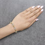 1/10 Ct. T.W. Diamond Oval Link Bracelet in Gold Vermeil, photo 3