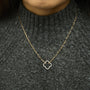 1/10 Ct. T.W. Diamond Paperclip Chain Clover Pendant Necklace in Gold Vermeil, photo 3