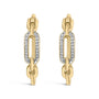 Aretes de aro de clip con diamantes de 1/10 ct. p.t. en vermeil de oro, foto 1