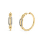 Aretes de aro de clip con diamantes de 1/10 ct. p.t. en vermeil de oro, foto 2